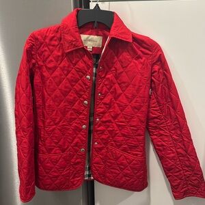 Authentic Burberry Quilted Red Coat SZ XS-S